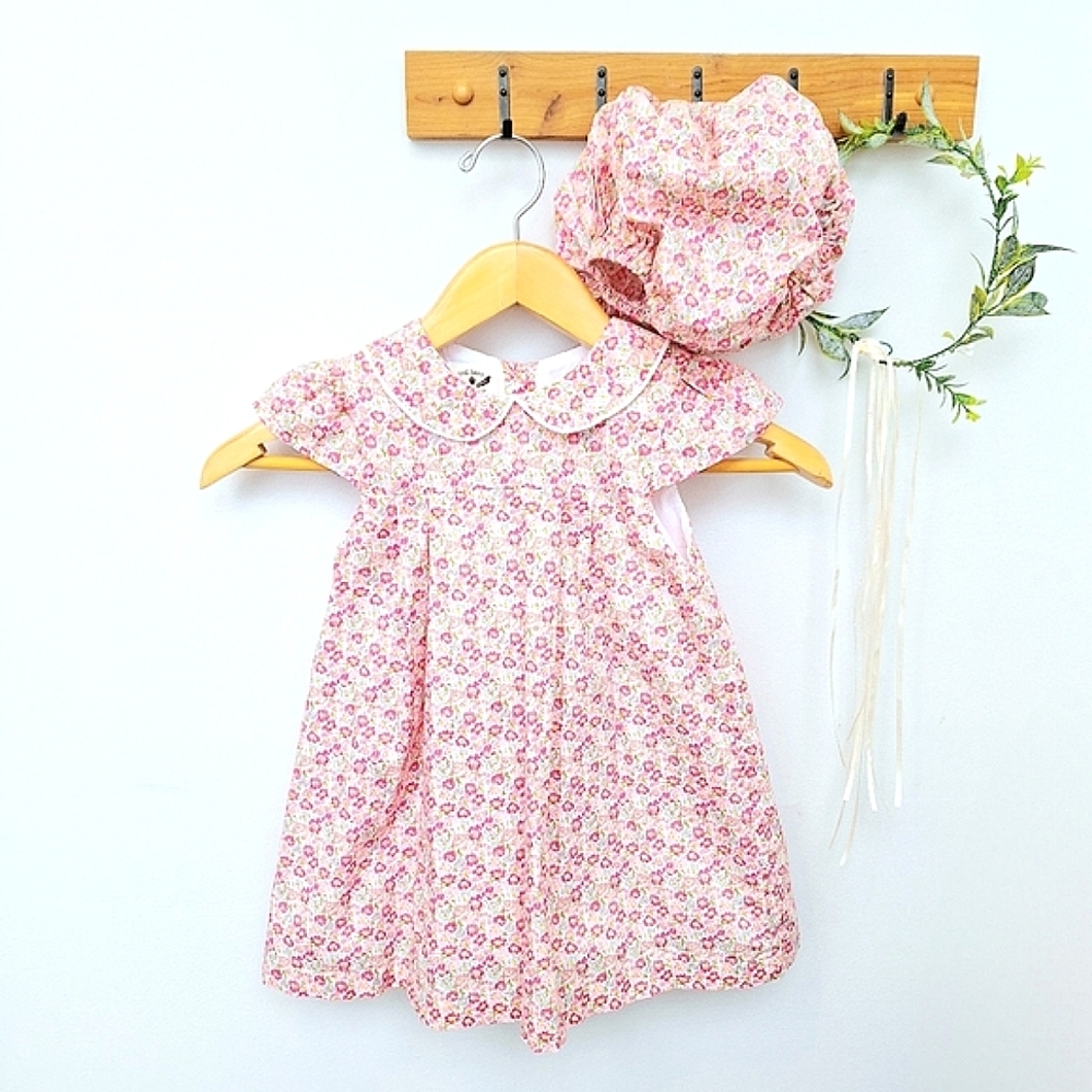 The Oaks Apparel Pink Floral Peter Pan Dress - Girls 4
